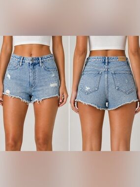Show Me Your MuMu Arizona Hugh Waisted Shorts in Rainwater Size 27